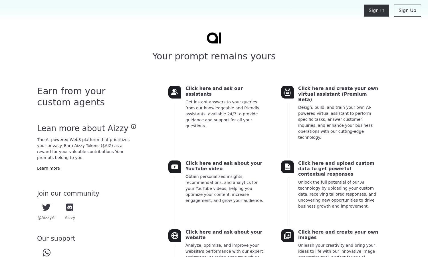 AIZZY Website