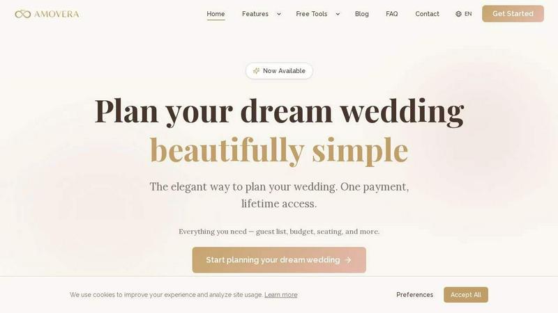 Amovera application interface and features