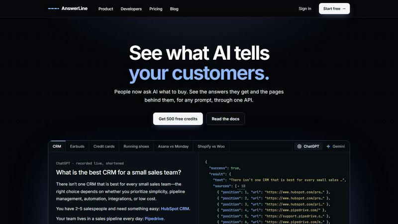 AnswerLine screenshot