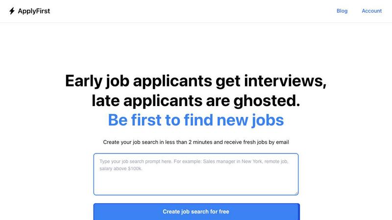 ApplyFirst application interface and features