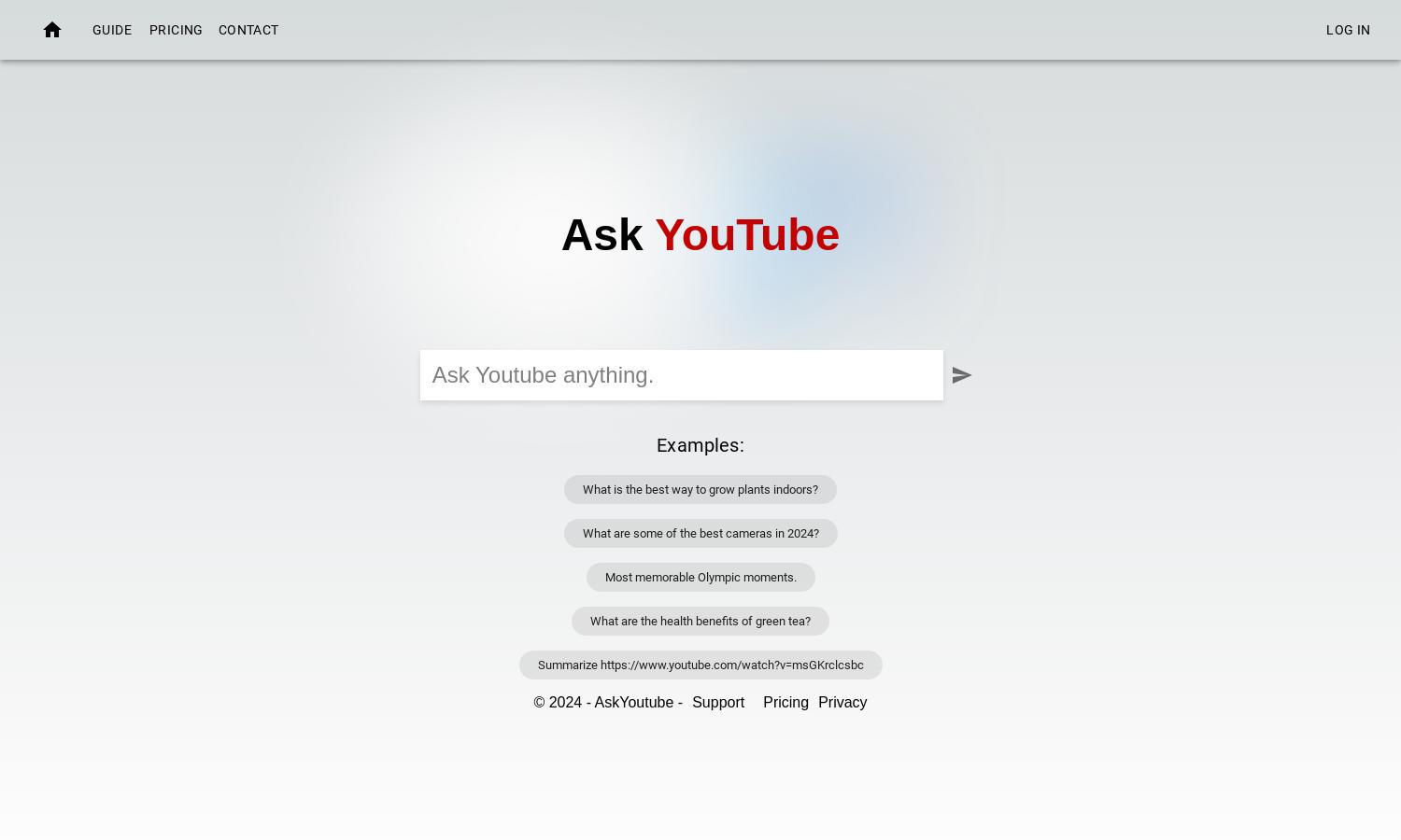 Ask Youtube Website