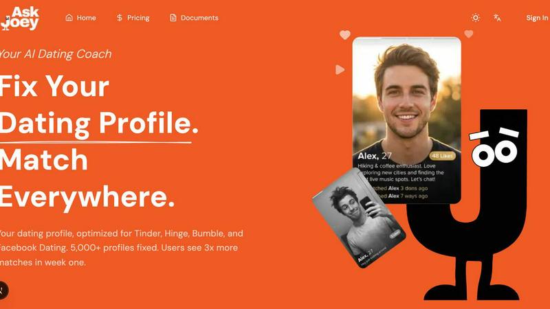 Fix Your Dating Profile application interface and features