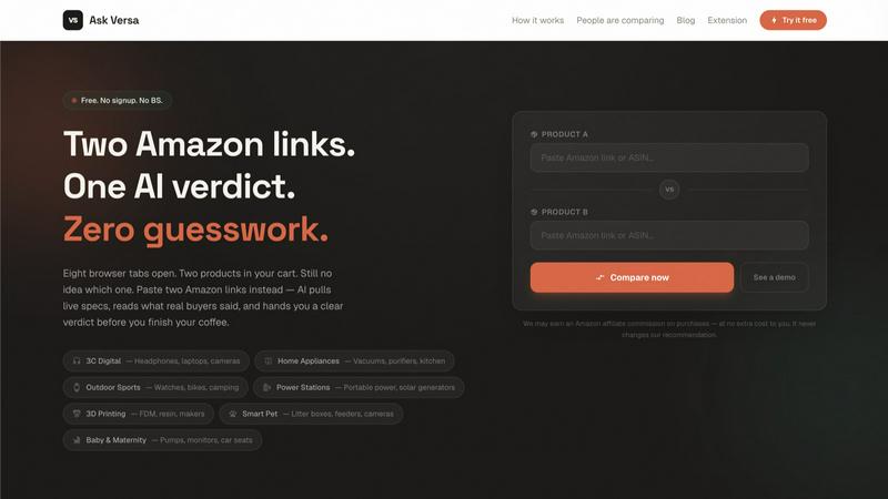 Ask Versa AI screenshot