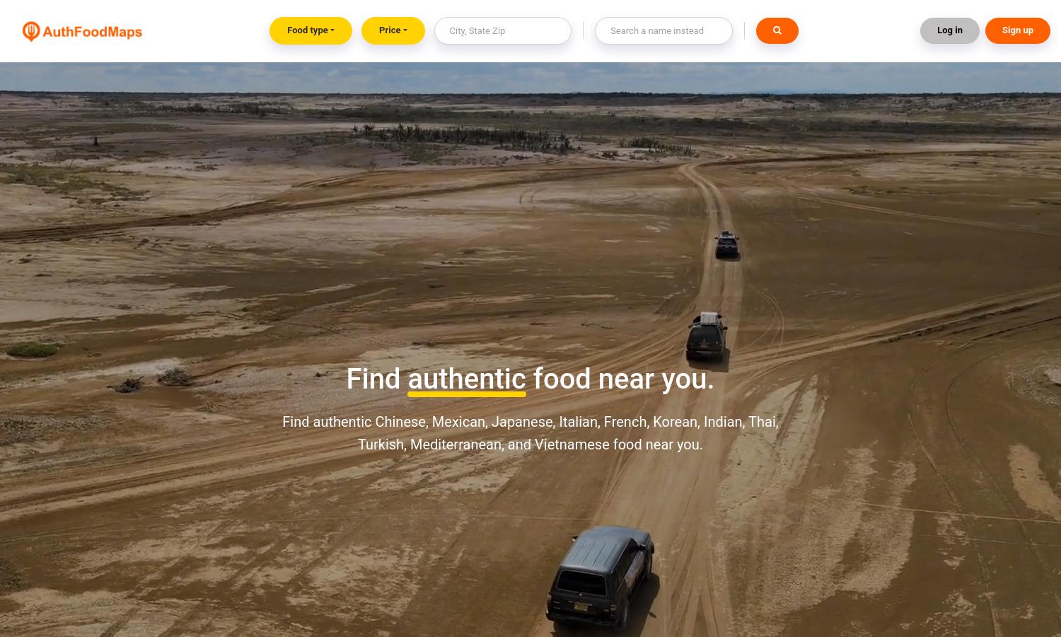 AuthFoodMaps Website