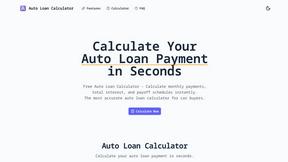 Auto Loan Calculator - AI tool for productivity