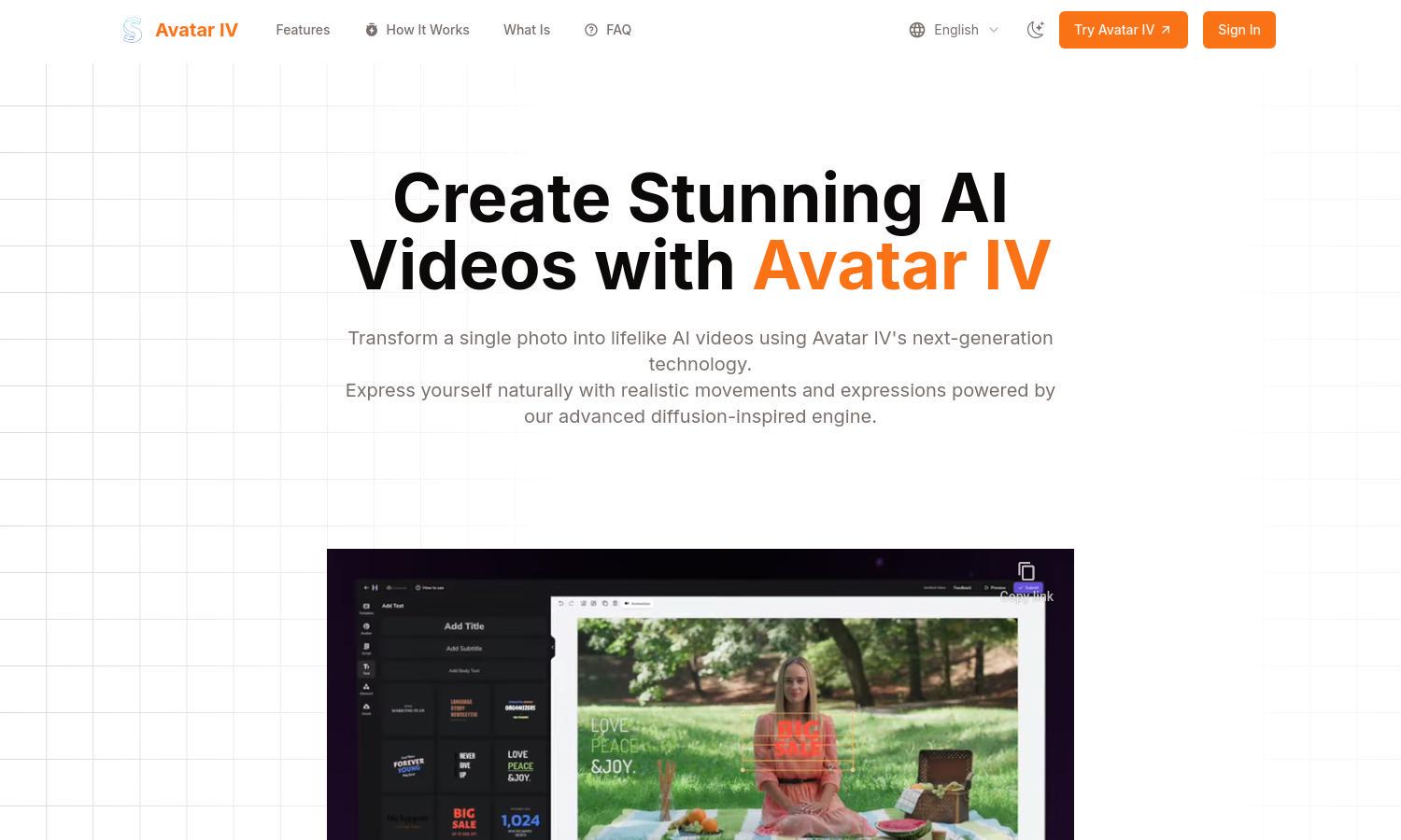 Avatar IV Website