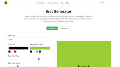 Brat Generator - AI tool for Design Tools