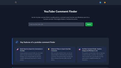 YouTube Comment Finder - AI tool for Analytics & Data