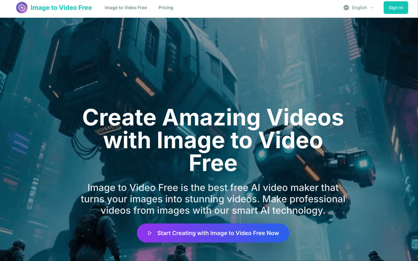 Image to Video Free application interface and features