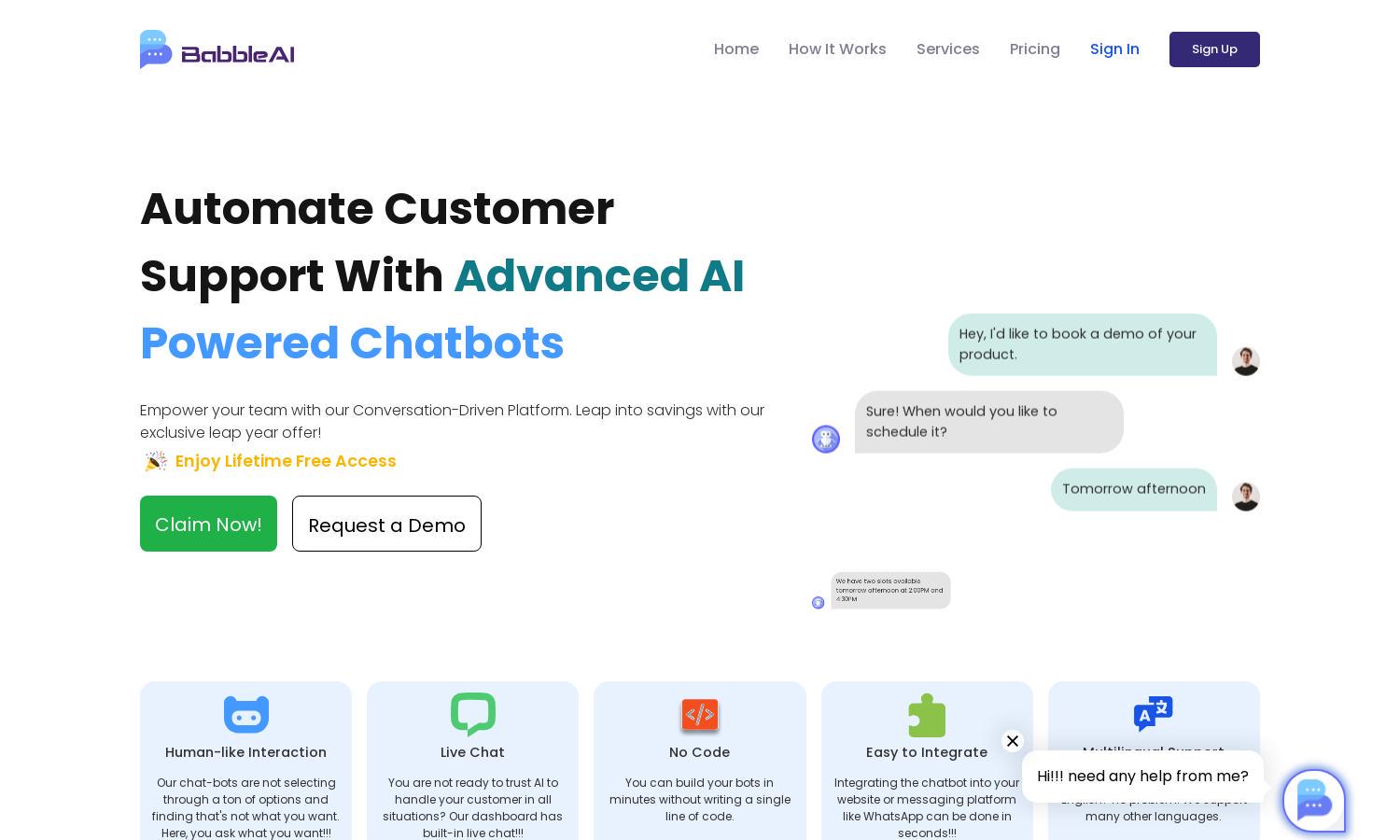 Babble AI Website