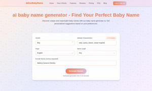 Baby Name AI Website