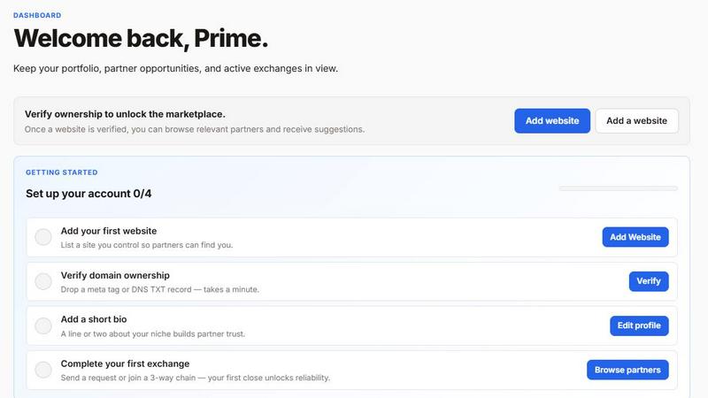 Backlink Exchange screenshot