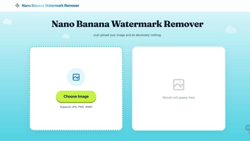 Nano Banana Watermark Remover application interface and features