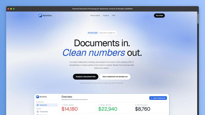 Bankflow screenshot