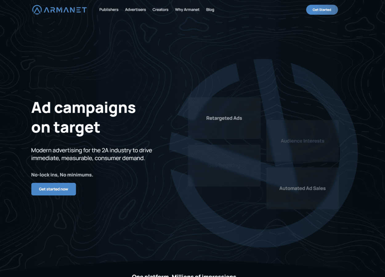 Armanet application interface and features