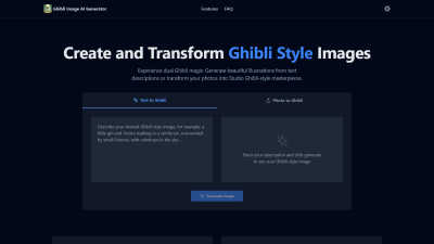 Ghibli Image Generator - AI tool for Content Creation