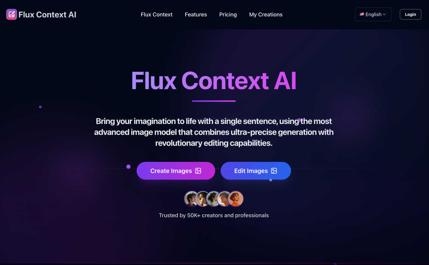 Flux Context AI application interface and features