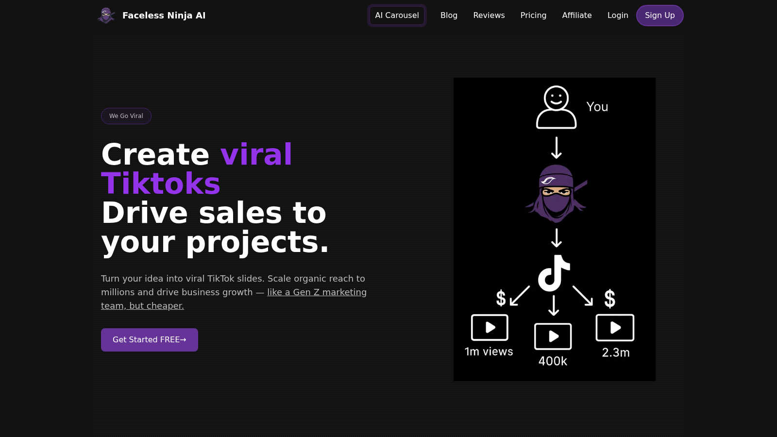 Shorts Ninja AI application interface and features