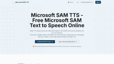 SAM TTS - AI tool for Accessibility