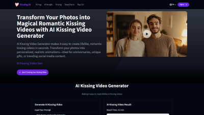 Kissing AI - AI tool for Content Creation