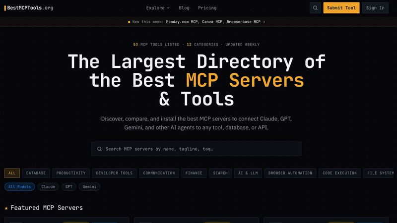 BestMCPTools screenshot