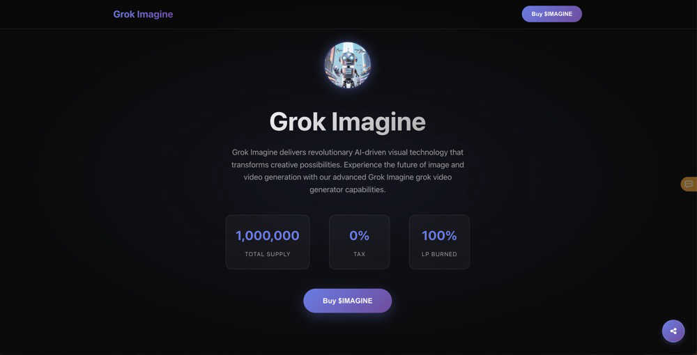 Grok Imagine application interface and features
