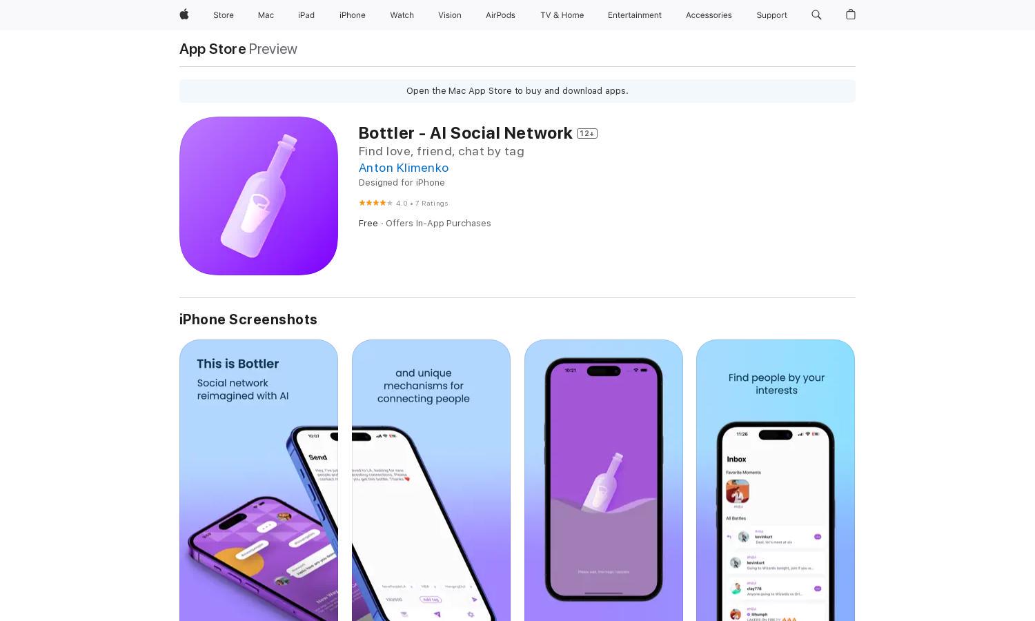 Bottler - AI Social Network Website