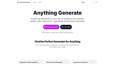 Anything Generate - AI tool for Content Creation