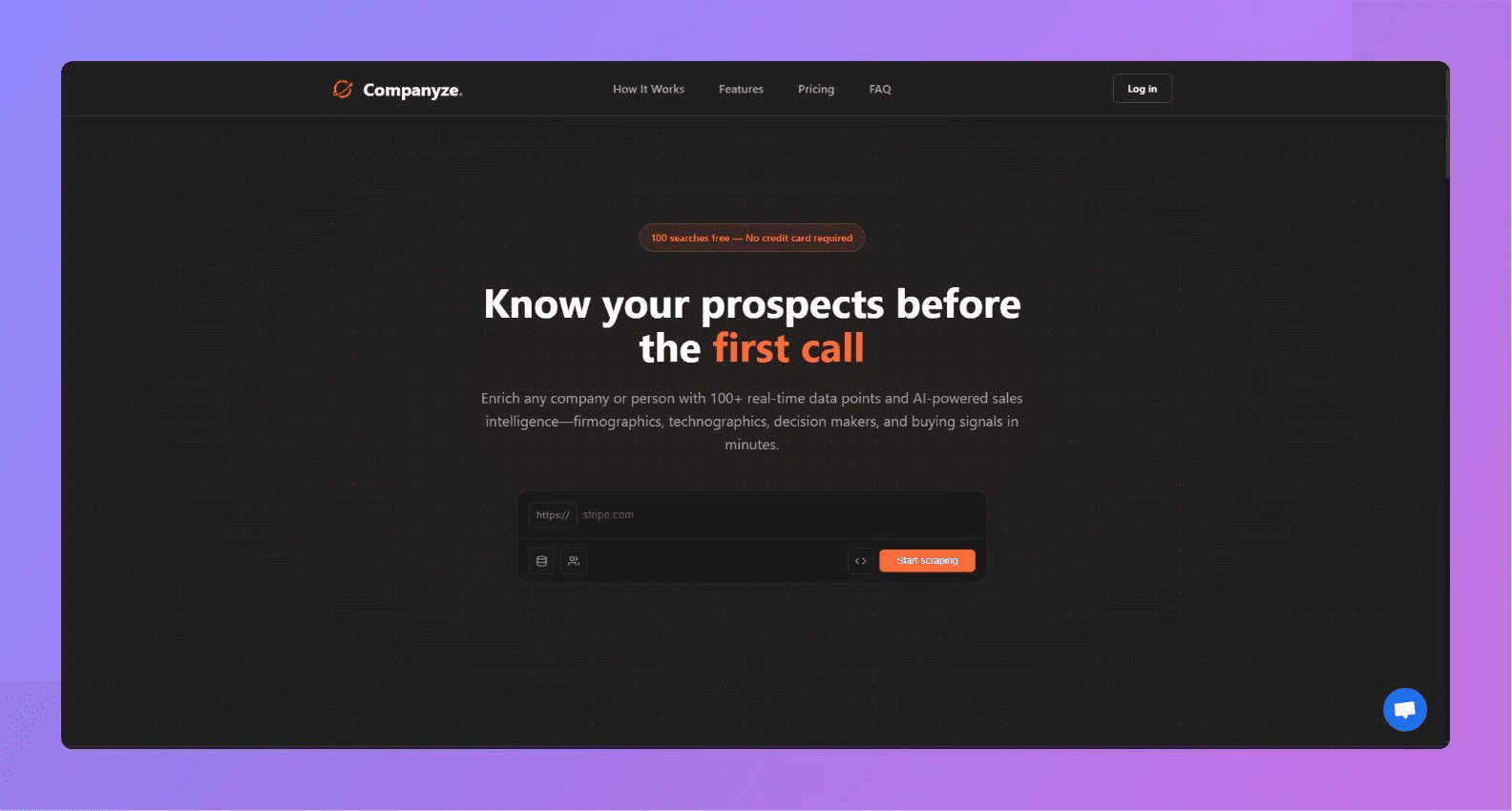 Companyze application interface and features