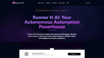 Runner H AI - AI tool for AI Assistants