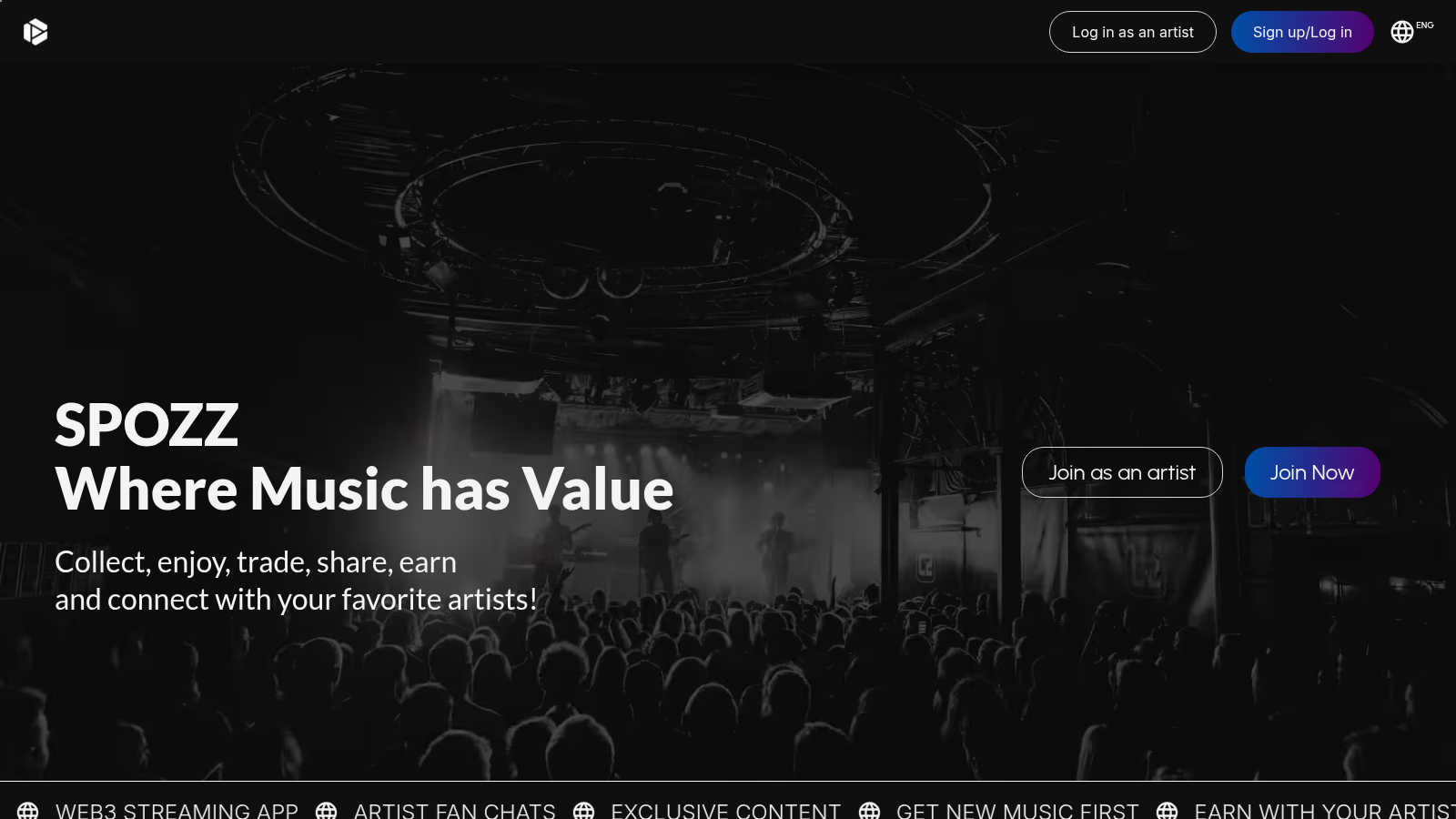 Spozz Club application interface and features