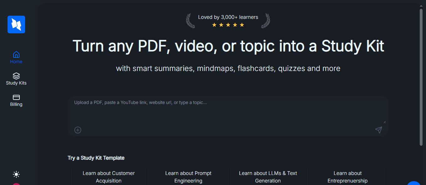 StudyPal application interface and features