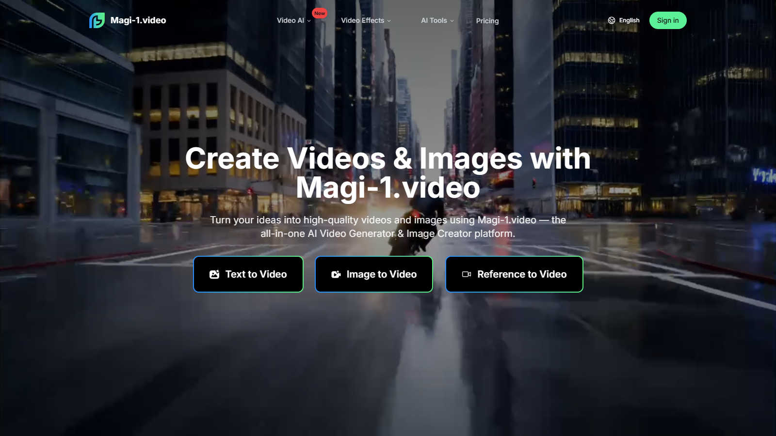 Magi-1 application interface and features