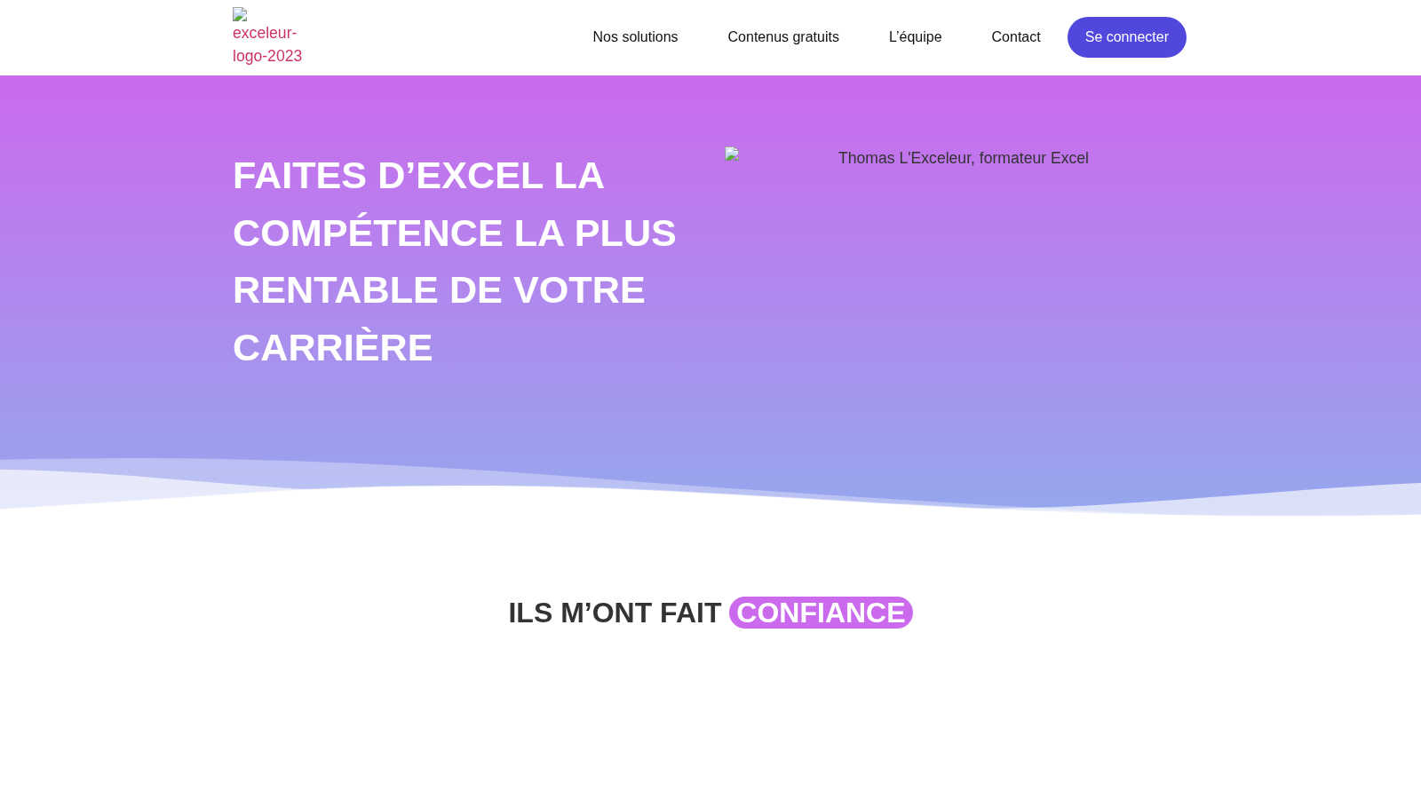 L'Exceleur application interface and features