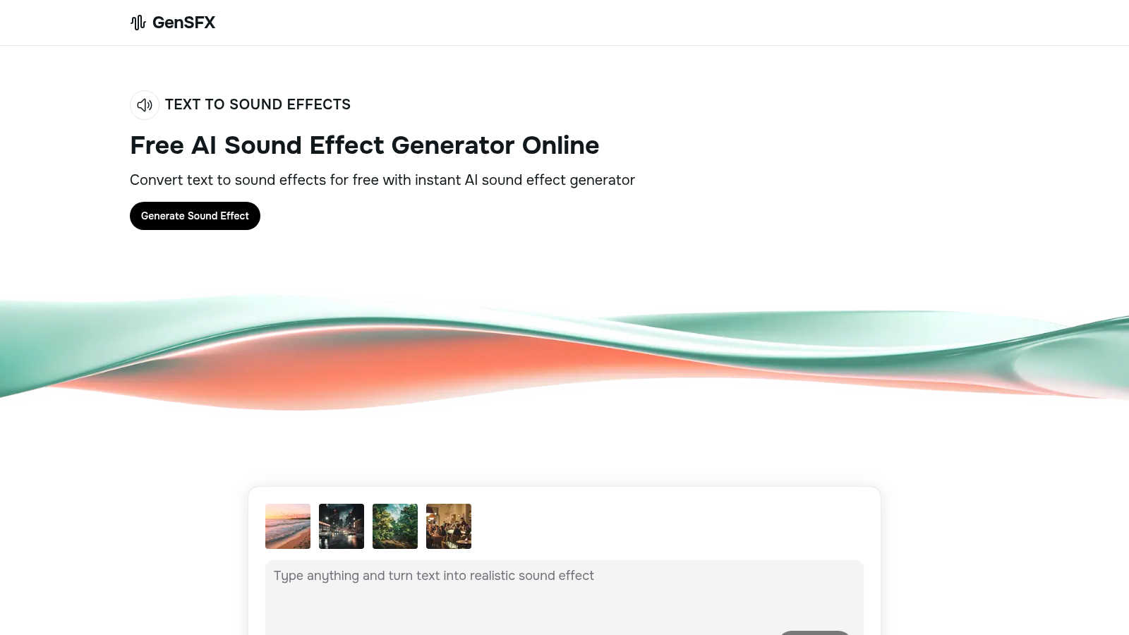 GenSFX application interface and features