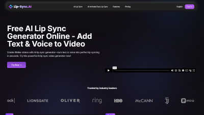 Lip-Sync.AI - AI tool for Content Creation