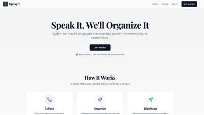 Updaytr - AI tool for Productivity & Management