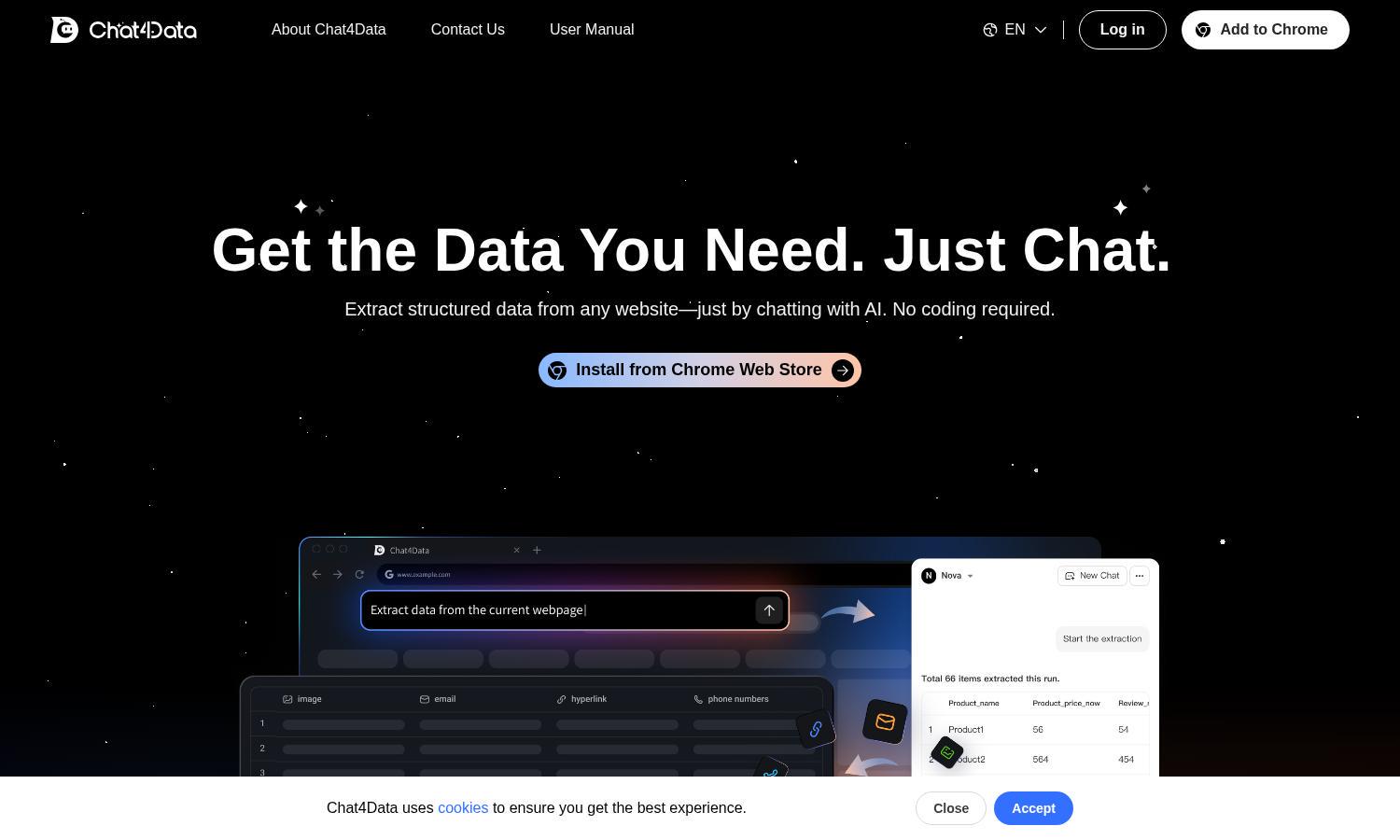 Chat4Data Website