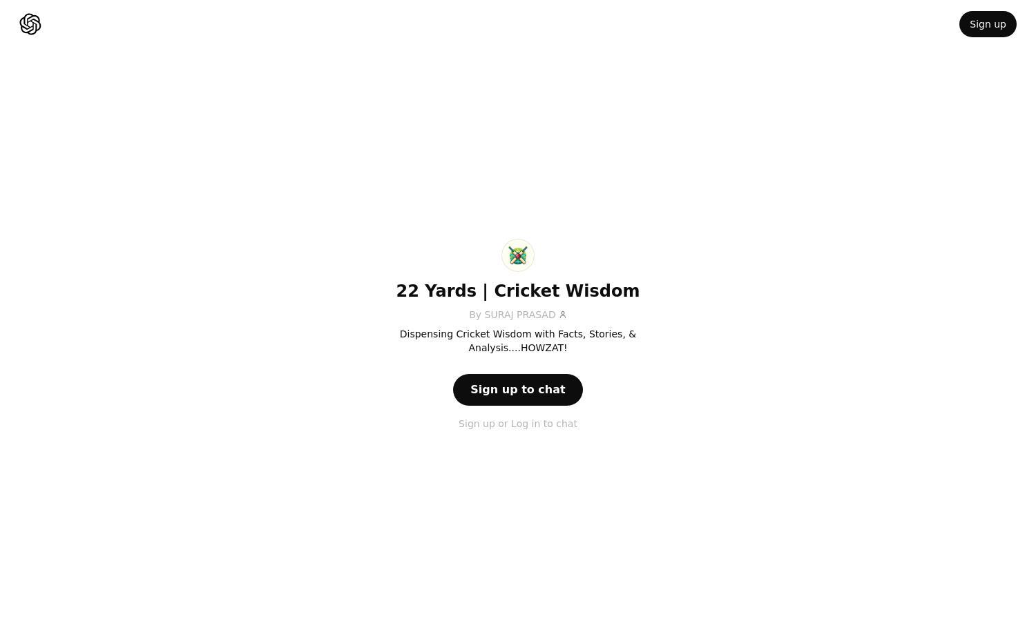 ChatGPT - 22 Yards | Cricket Wisdom Website