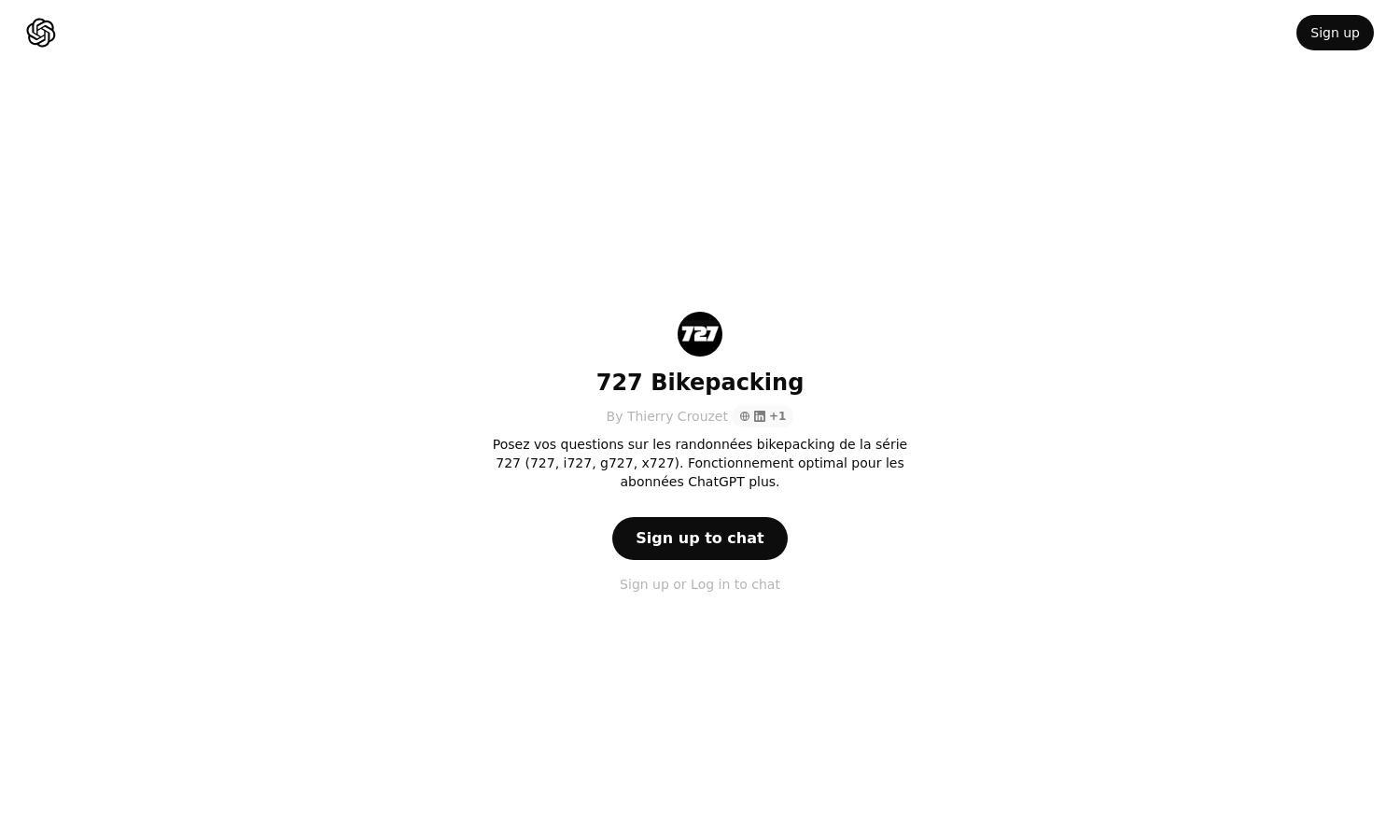 ChatGPT - 727 Bikepacking Website