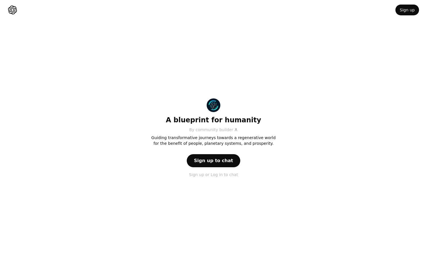 ChatGPT - A blueprint for humanity Website