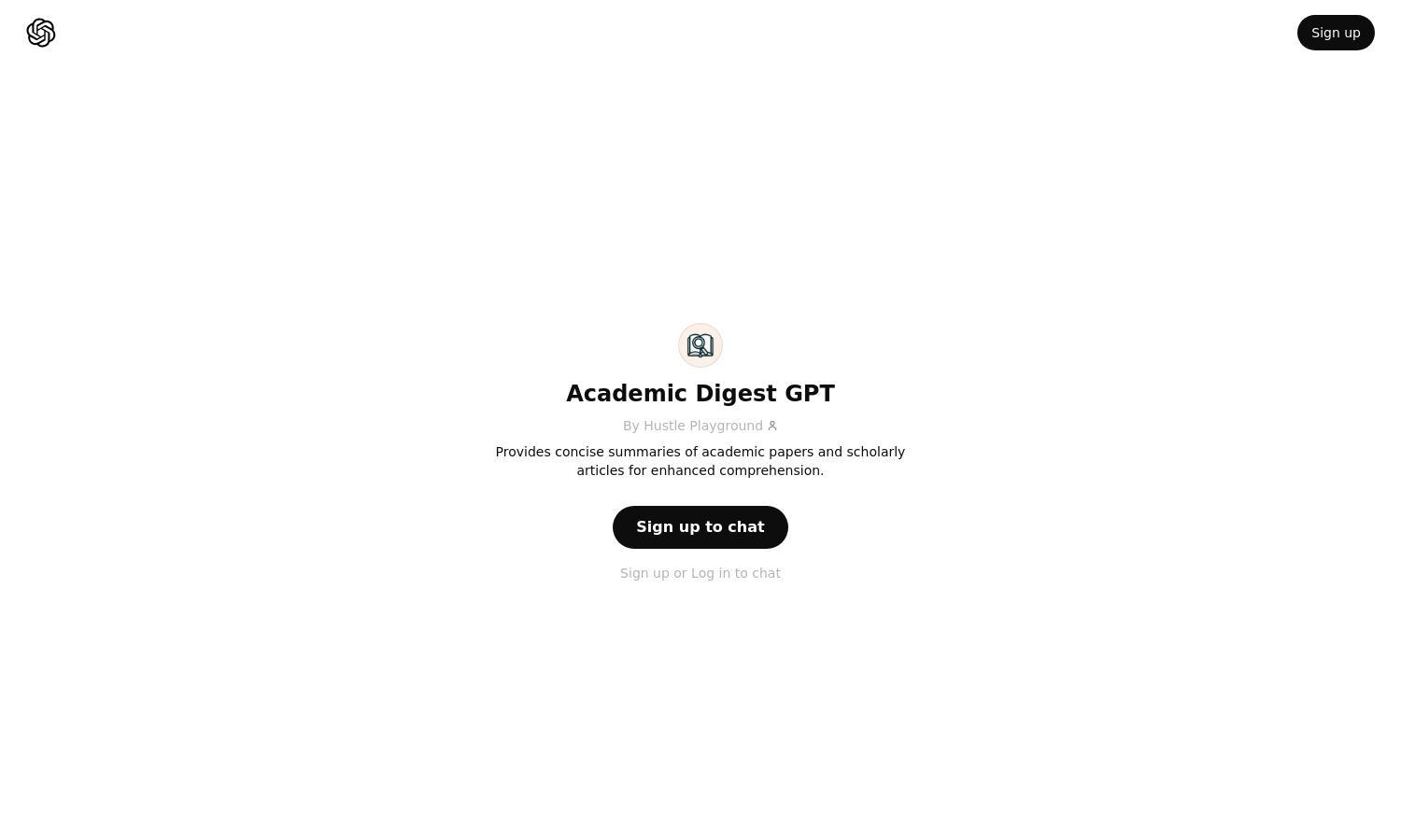 ChatGPT - Academic Digest GPT Website