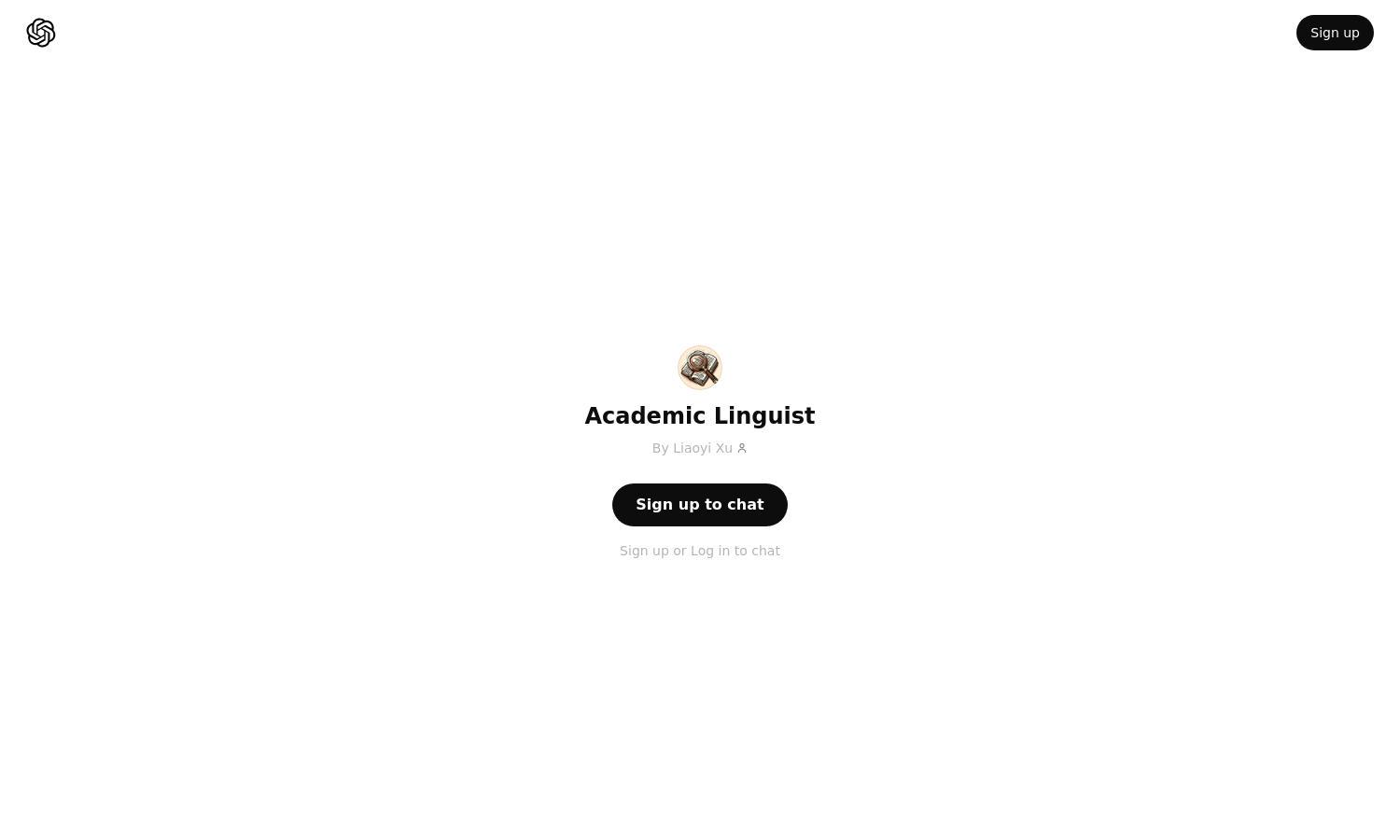 ChatGPT - Academic Linguist Website