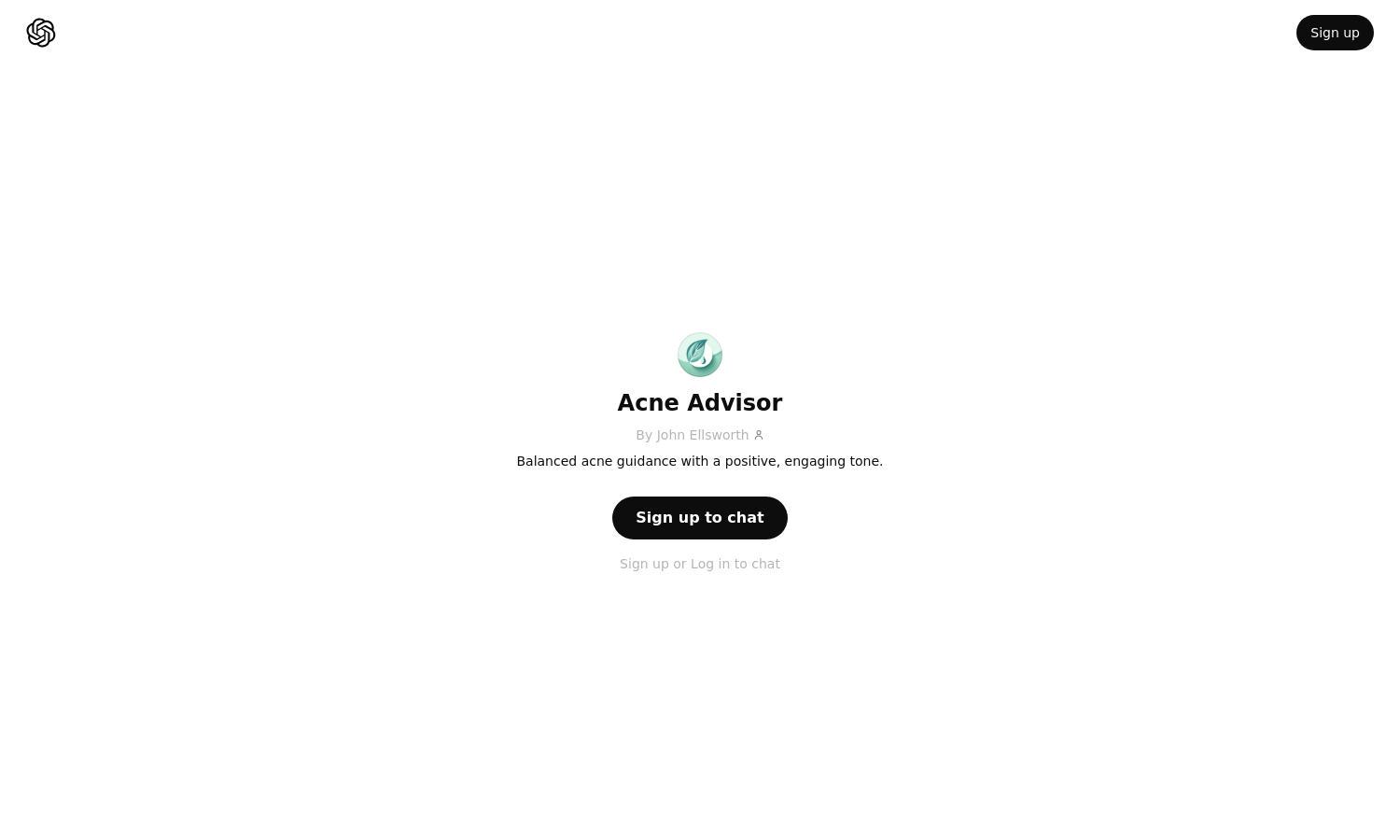 ChatGPT - Acne Advisor Website