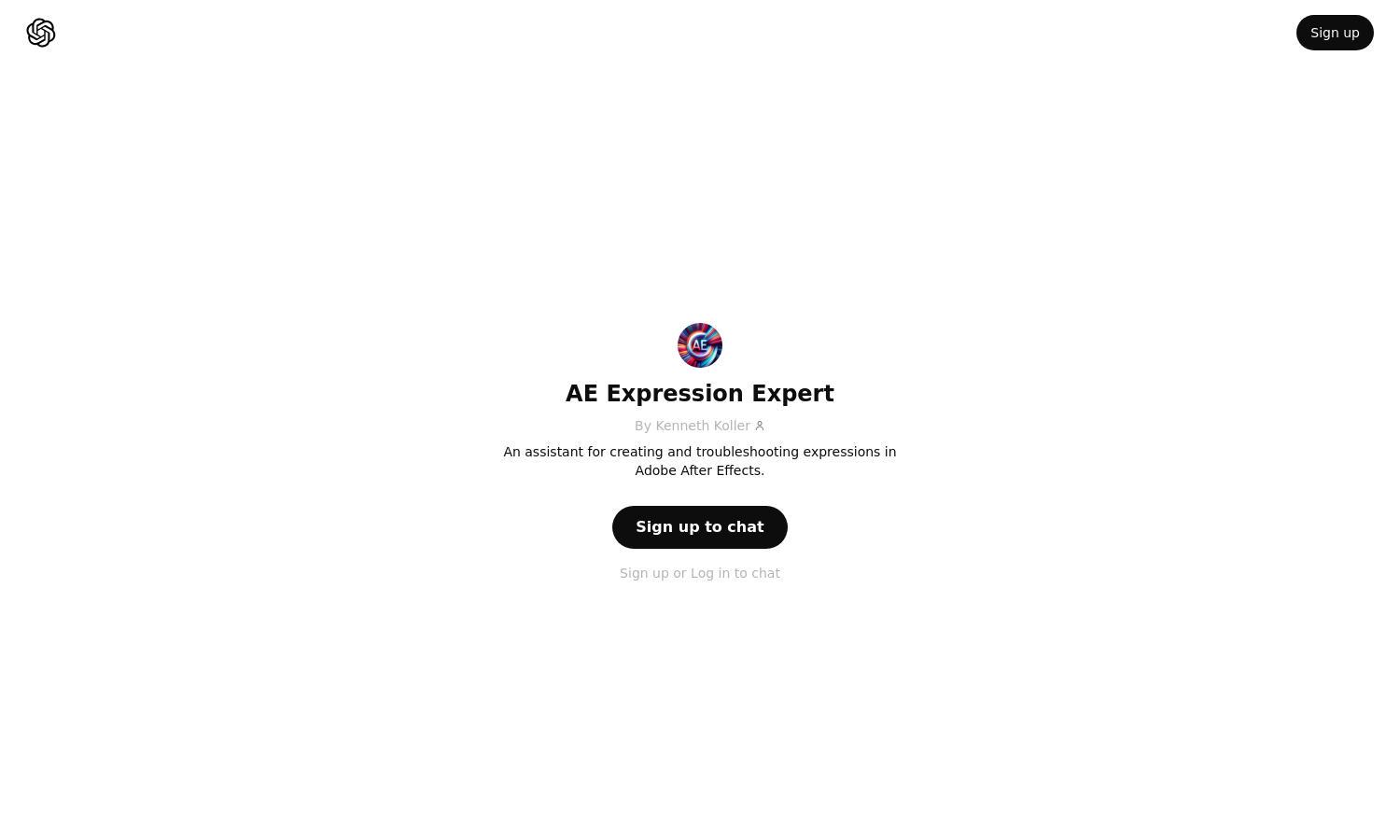 ChatGPT - AE Expression Expert Website