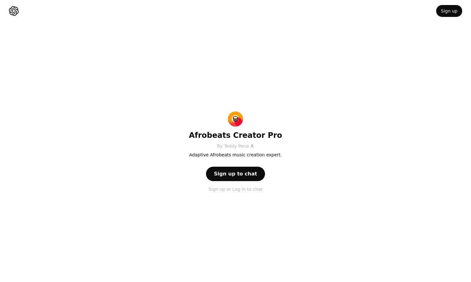 ChatGPT - Afrobeats Creator Pro Website