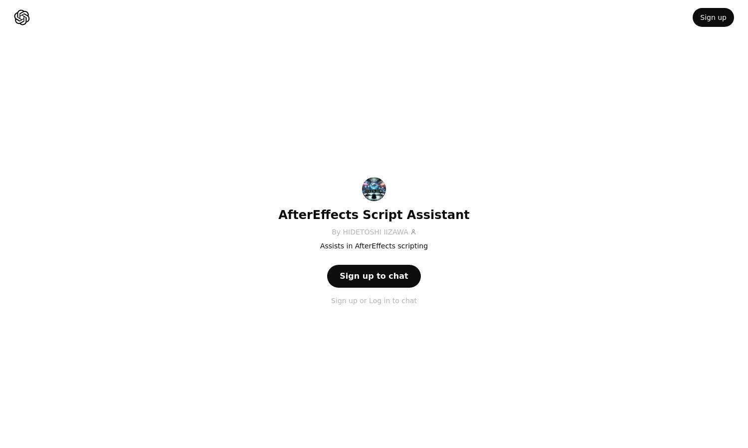 ChatGPT - AfterEffects Script Assistant Website