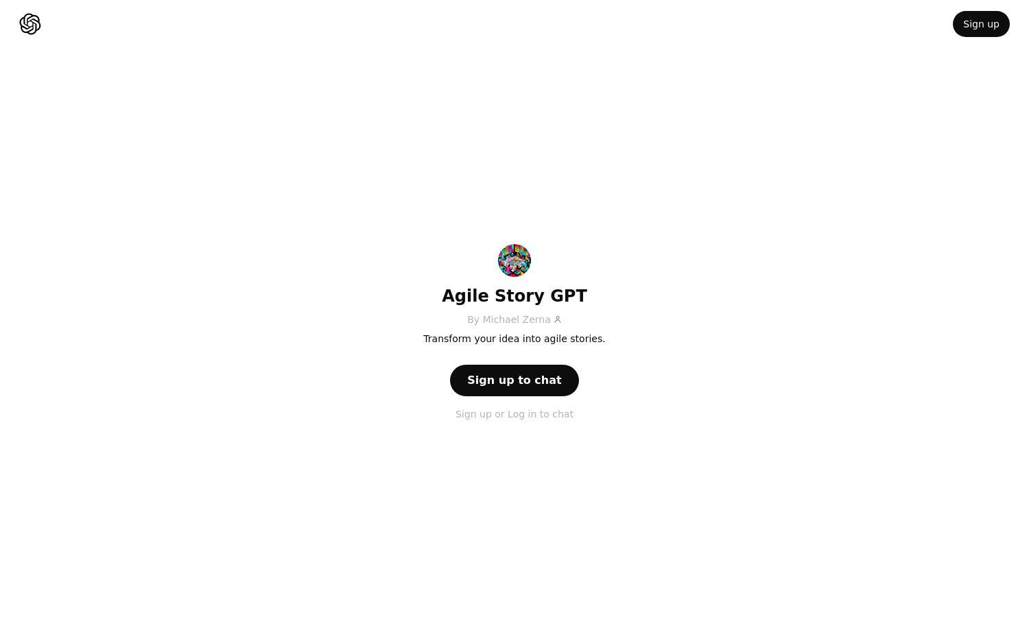 ChatGPT - Agile  Story GPT Website