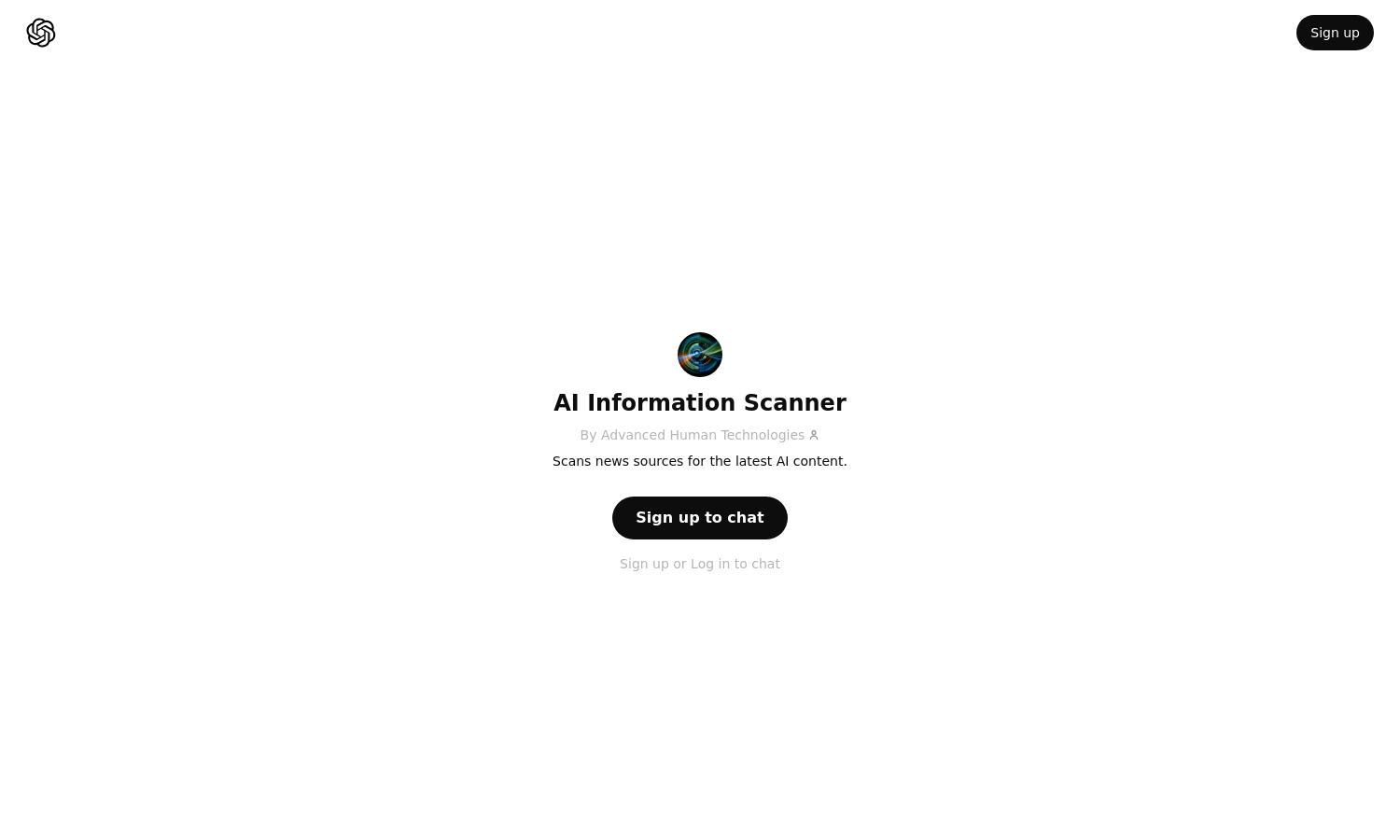 ChatGPT - AI Information Scanner Website