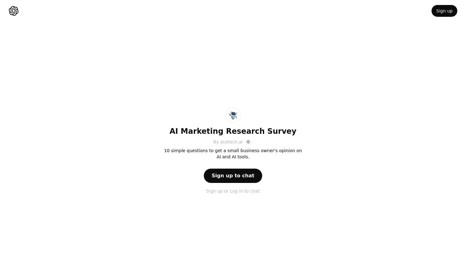 ChatGPT - AI Marketing Research Survey Website